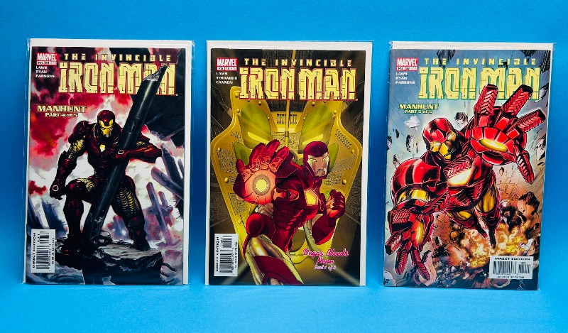 Photo 1 of 699767…  3 Iron Man comics in plastic sleeves 