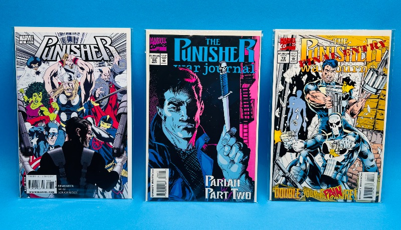 Photo 1 of 699769…3 punisher comics in plastic sleeves 