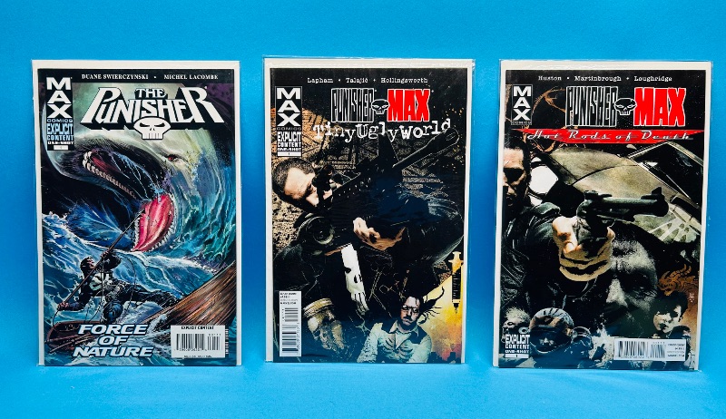 Photo 1 of 699771…3 punisher  comics in plastic sleeves 