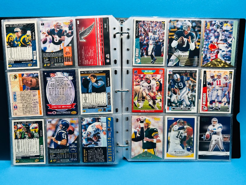 Photo 11 of 699773…final sale no returns/refunds -171 mixed quarterback football cards in binder