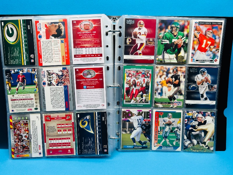 Photo 8 of 699773…final sale no returns/refunds -171 mixed quarterback football cards in binder