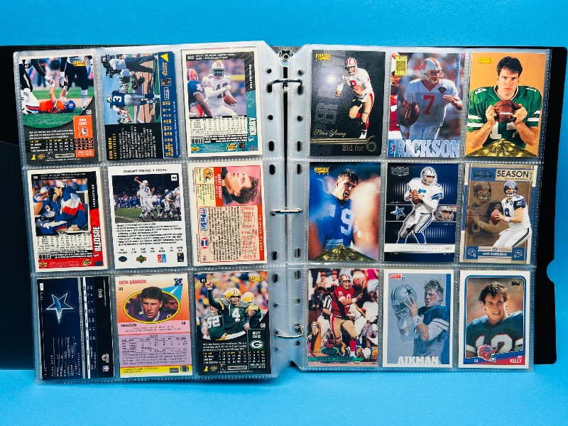 Photo 12 of 699773…final sale no returns/refunds -171 mixed quarterback football cards in binder