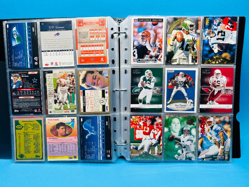 Photo 16 of 699773…final sale no returns/refunds -171 mixed quarterback football cards in binder