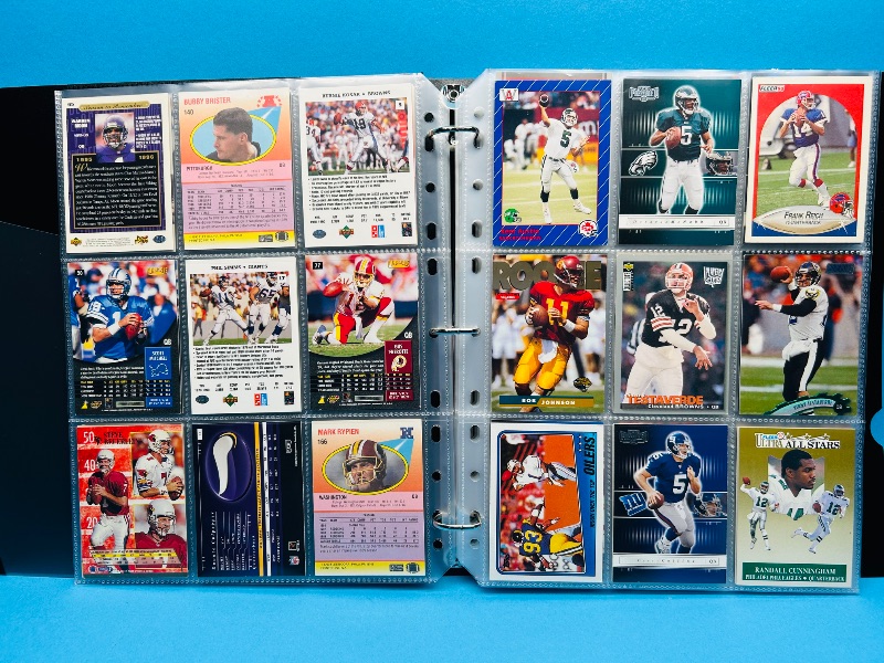 Photo 18 of 699773…final sale no returns/refunds -171 mixed quarterback football cards in binder