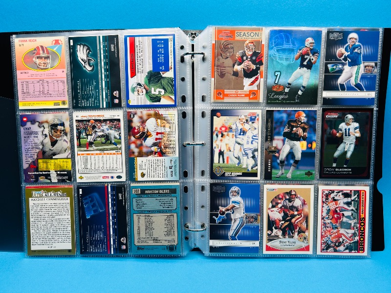 Photo 14 of 699773…final sale no returns/refunds -171 mixed quarterback football cards in binder