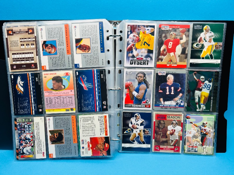 Photo 7 of 699773…final sale no returns/refunds -171 mixed quarterback football cards in binder