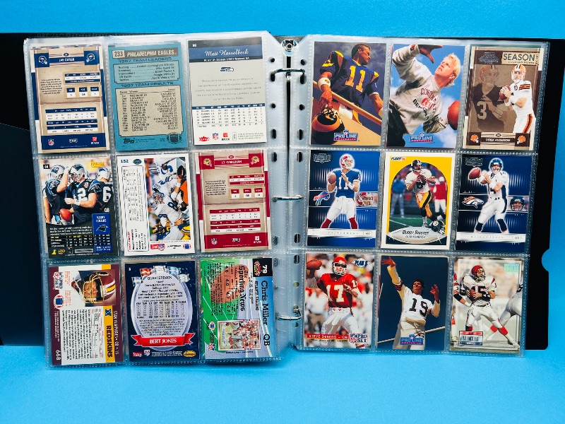 Photo 3 of 699773…final sale no returns/refunds -171 mixed quarterback football cards in binder