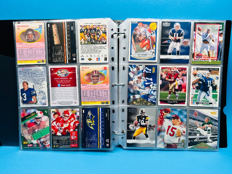 Photo 15 of 699773…final sale no returns/refunds -171 mixed quarterback football cards in binder