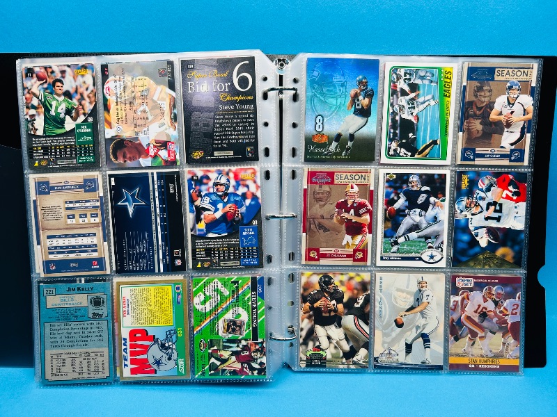 Photo 10 of 699773…final sale no returns/refunds -171 mixed quarterback football cards in binder