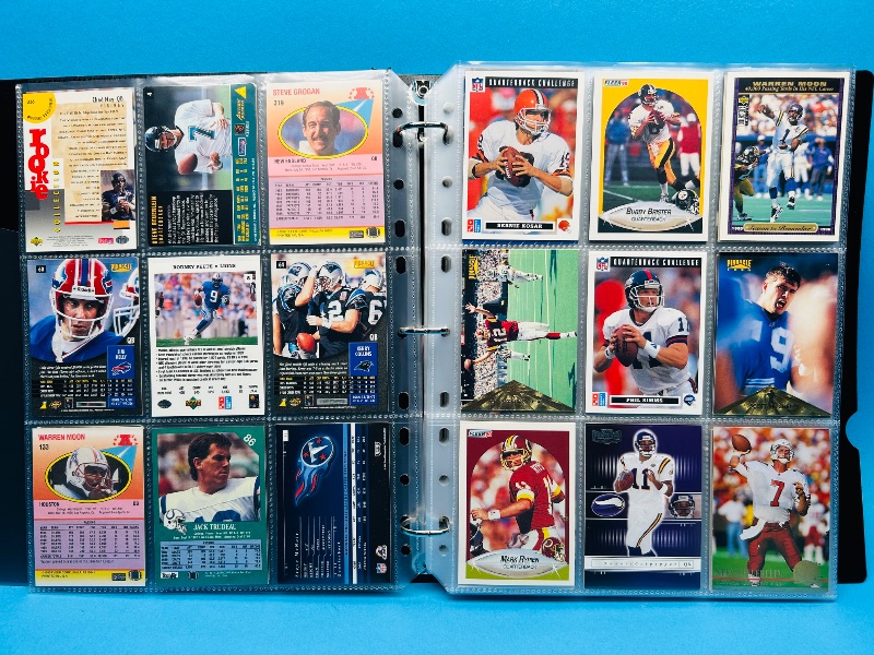 Photo 17 of 699773…final sale no returns/refunds -171 mixed quarterback football cards in binder