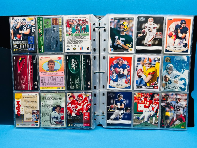 Photo 13 of 699773…final sale no returns/refunds -171 mixed quarterback football cards in binder