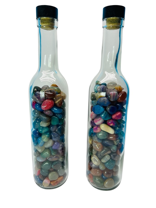 Photo 1 of 699782…2 large 10” bottle of polished rocks