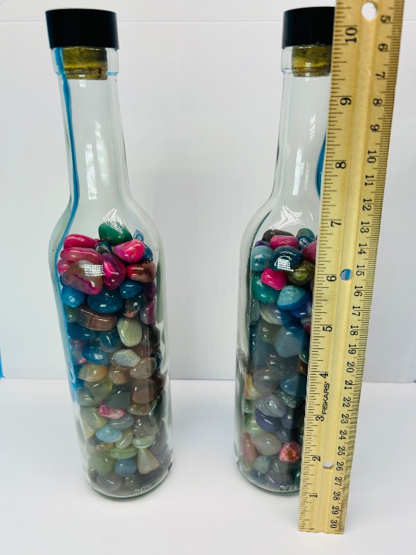 Photo 3 of 699783…2 large 10” bottles of polished rocks