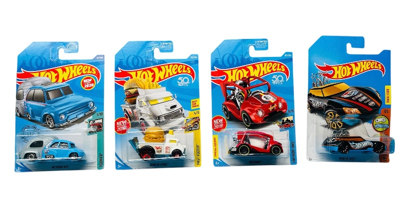 Photo 1 of 699789… 4 hot wheels die cast cars