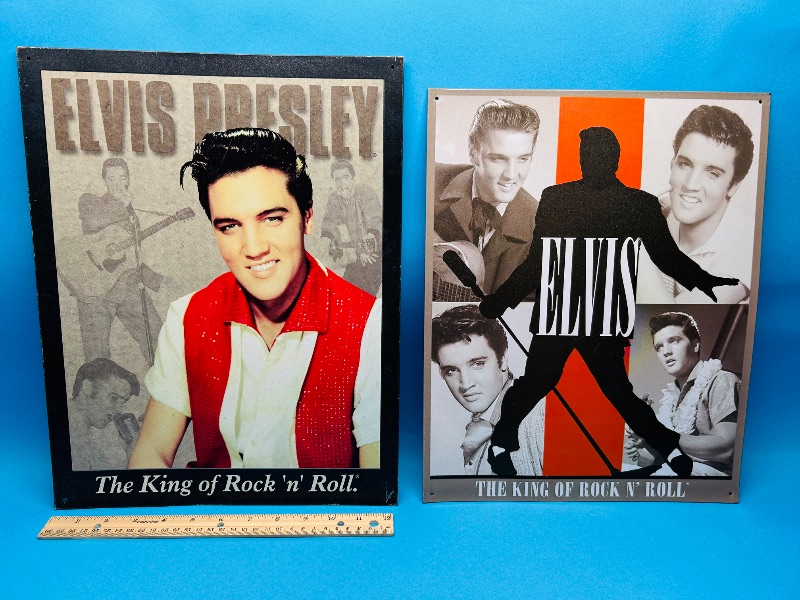 Photo 1 of 699791…2 metal Elvis signs