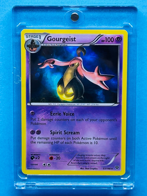 Photo 1 of 699811…Pokémon holo card 57/146 in hard plastic case 