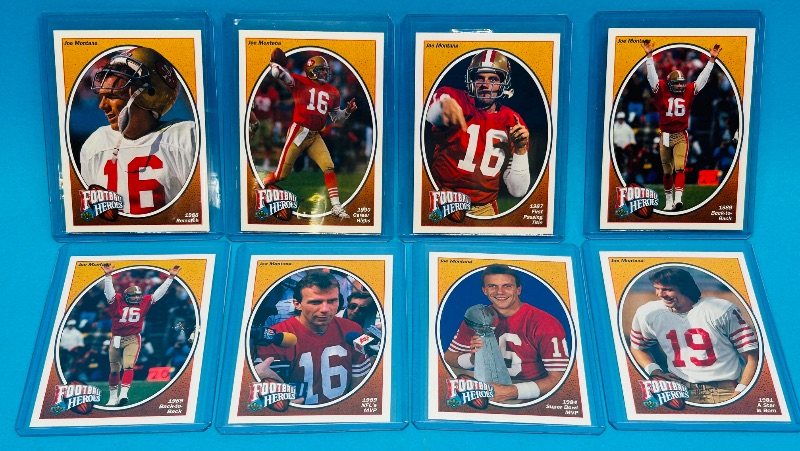 Photo 1 of 699834…8 Joe Montana cards in hard plastic sleeves 