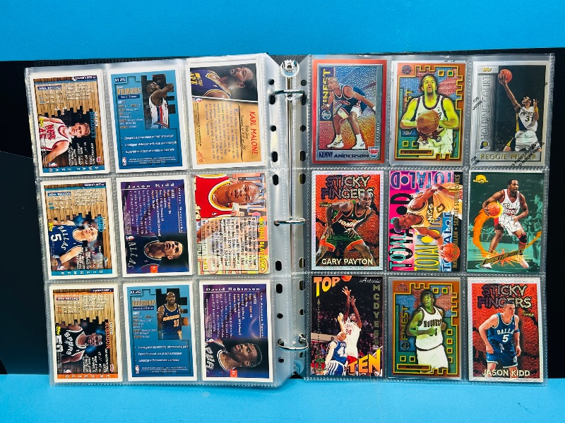 Photo 1 of 699883… final sale no returns/refunds-81 mixed basketball refractor, chrome, foil cards in binder