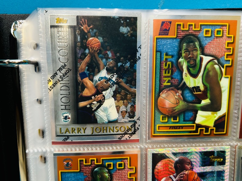Photo 1 of 699883… final sale no returns/refunds-81 mixed basketball refractor, chrome, foil cards in binder