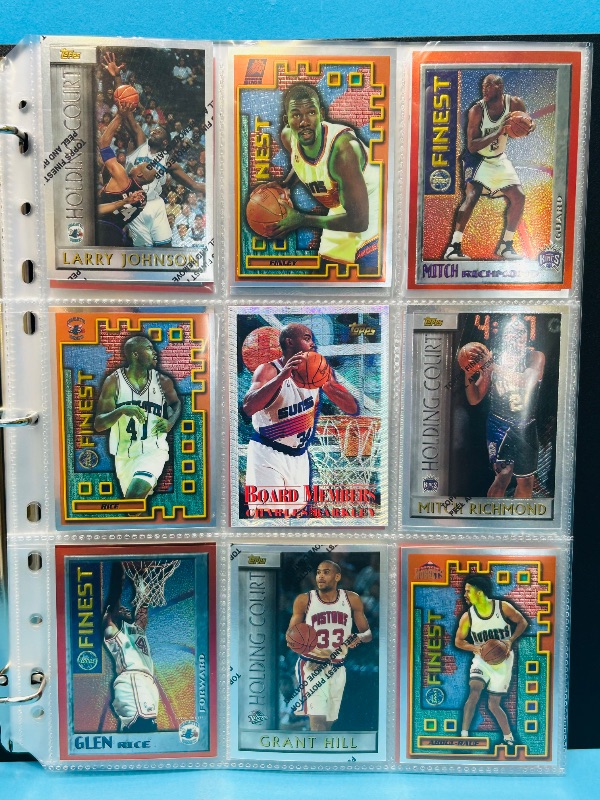 Photo 1 of 699883… final sale no returns/refunds-81 mixed basketball refractor, chrome, foil cards in binder