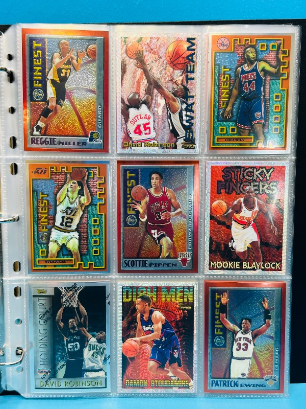 Photo 1 of 699883… final sale no returns/refunds-81 mixed basketball refractor, chrome, foil cards in binder