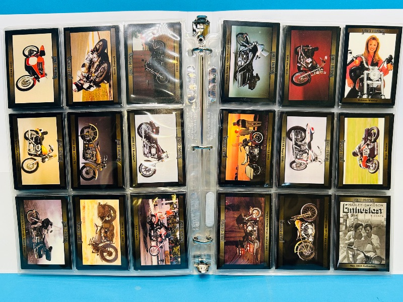 Photo 1 of 699885… final sale no returns/refunds-160 mixed Harley Davidson cards in binder 
