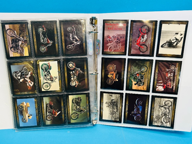 Photo 1 of 699885… final sale no returns/refunds-160 mixed Harley Davidson cards in binder 