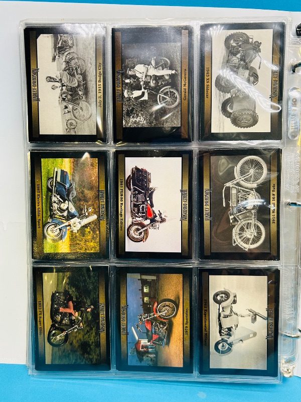 Photo 1 of 699885… final sale no returns/refunds-160 mixed Harley Davidson cards in binder 
