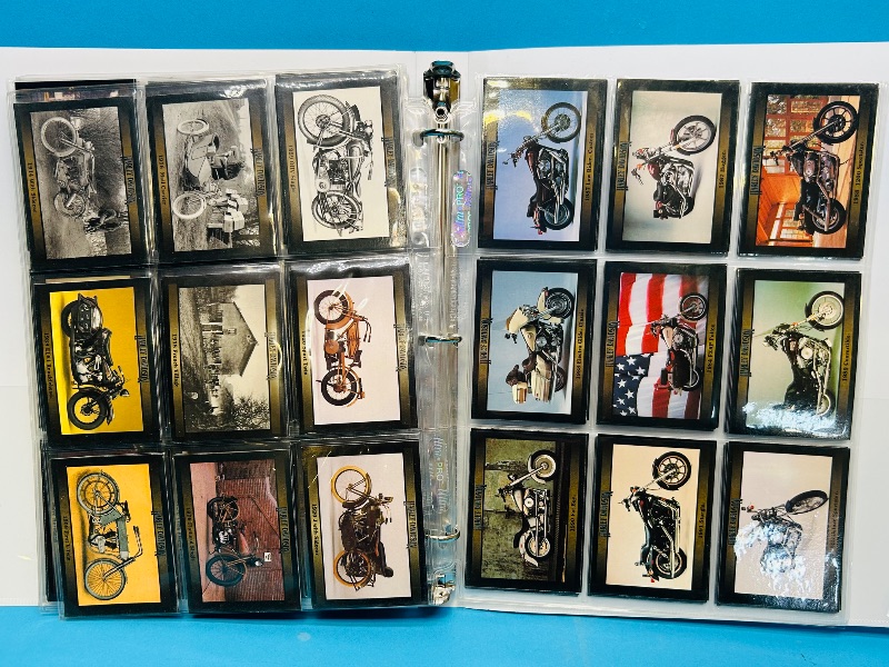 Photo 1 of 699885… final sale no returns/refunds-160 mixed Harley Davidson cards in binder 