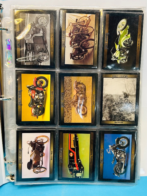 Photo 1 of 699885… final sale no returns/refunds-160 mixed Harley Davidson cards in binder 