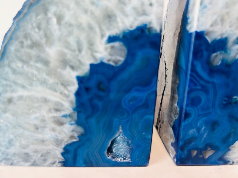 Photo 1 of 699890…5” agate base bookends 