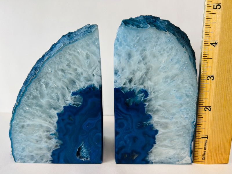 Photo 1 of 699890…5” agate base bookends 