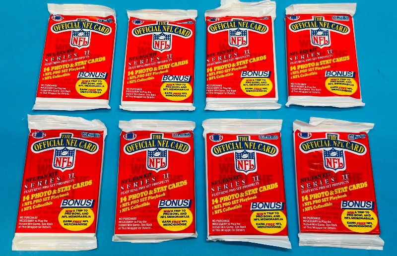 Photo 1 of 699907… final sale no returns/refunds-8 sealed NFL fan kit card packs