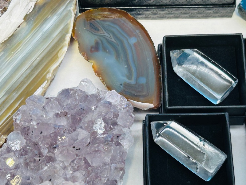 Photo 1 of 699911…rock collection- amethyst, agate, pyrite (fools gold), crystal 