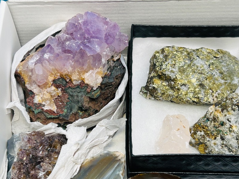 Photo 1 of 699911…rock collection- amethyst, agate, pyrite (fools gold), crystal 