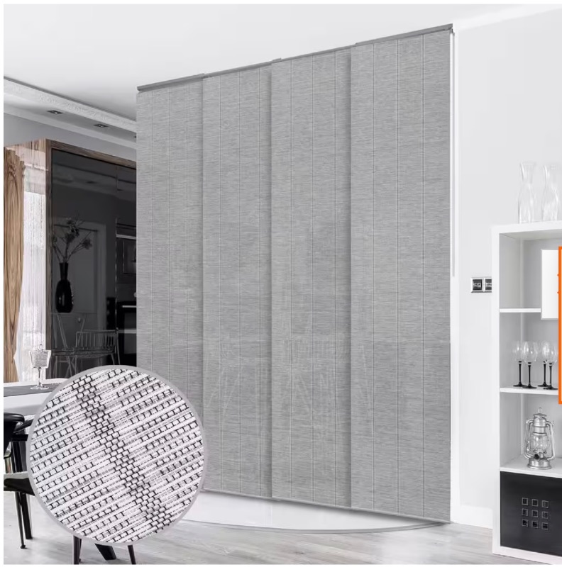 Photo 1 of 699925…GoDear Design woven fabric airo adjustable sliding panel track window blinds 46”-86” ( 2 panels ) 