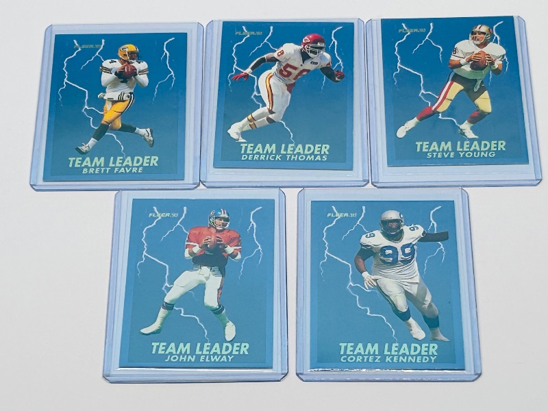 Photo 1 of 699951…team Leader card d set 1-5 in hard plastic sleeves 