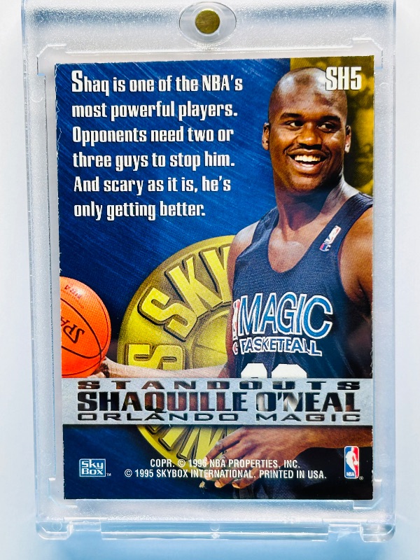 Photo 1 of 699956…skybox Shaquille O’Neal foil card SH5 in hard plastic case