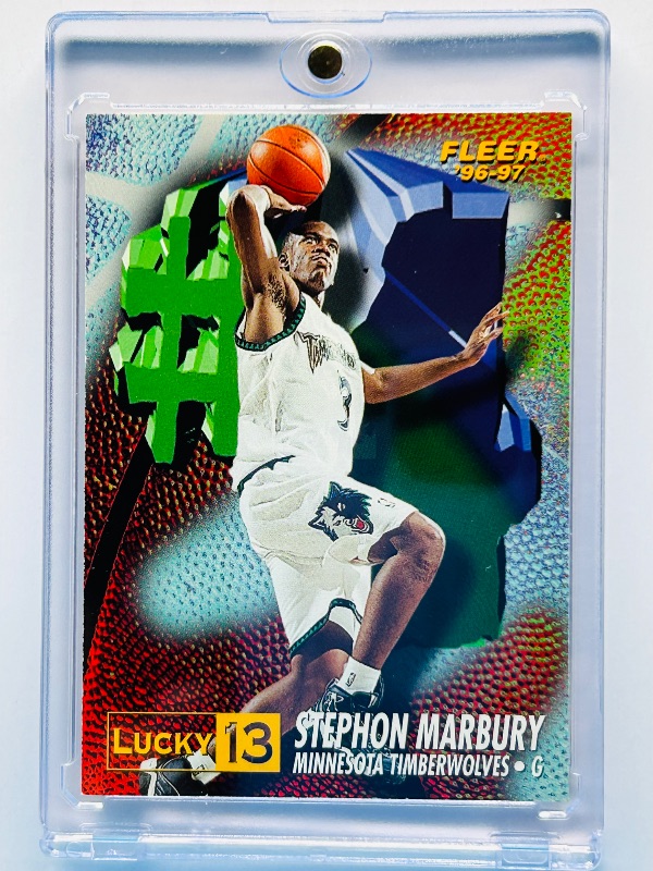 Photo 1 of 699957…Lucky 13 Stephon Marbury card 4  in hard plastic case