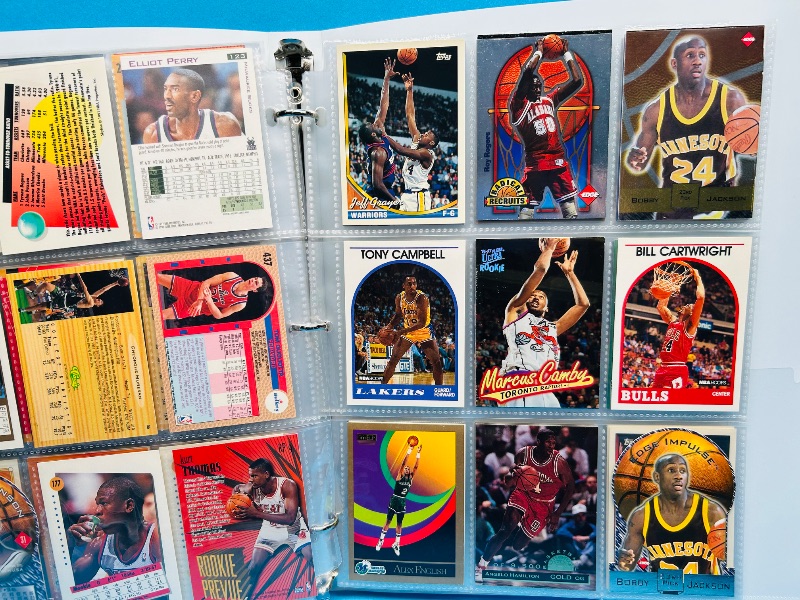 Photo 1 of 699965…final sale no returns/refunds- 180 mixed basketball cards in binder 