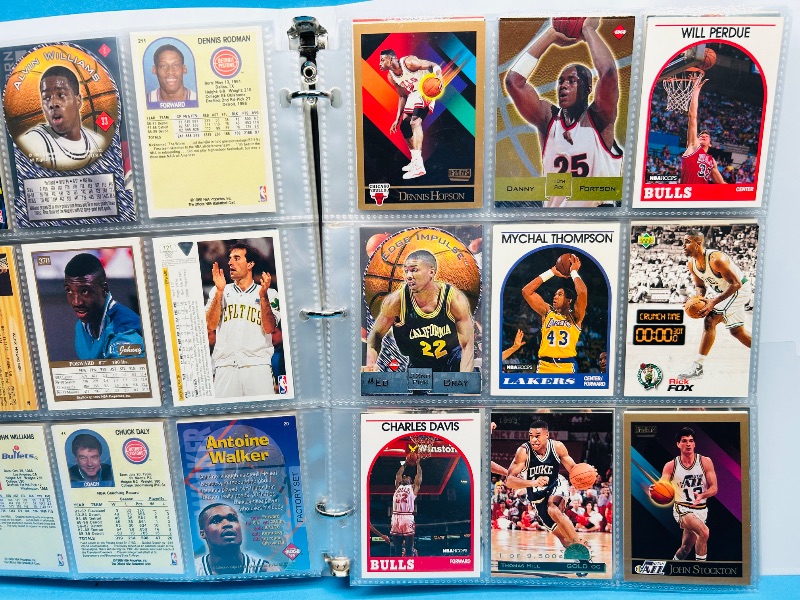 Photo 1 of 699965…final sale no returns/refunds- 180 mixed basketball cards in binder 