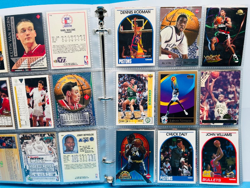 Photo 1 of 699965…final sale no returns/refunds- 180 mixed basketball cards in binder 
