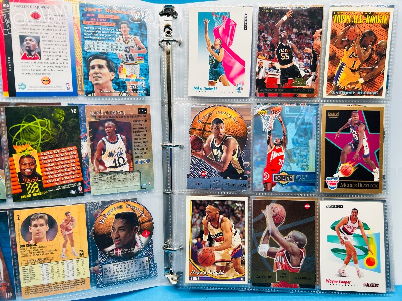 Photo 1 of 699965…final sale no returns/refunds- 180 mixed basketball cards in binder 