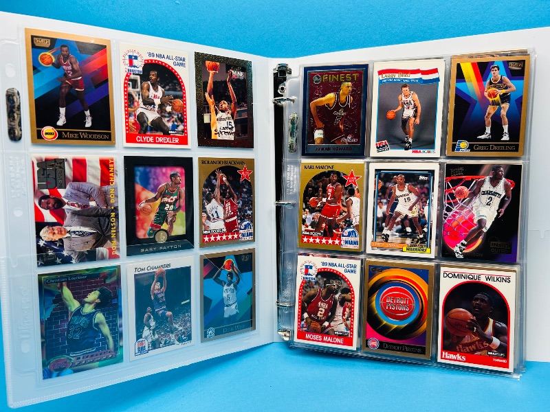 Photo 1 of 699966…final sale no returns/refunds-180 mixed basketball cards in binder 