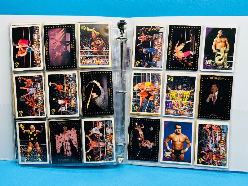 Photo 1 of 699967…final sale no returns/refunds -180 mixed wrestling cards in binder 