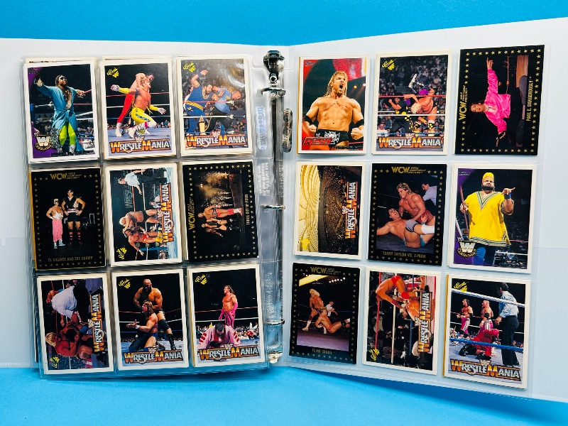 Photo 1 of 699967…final sale no returns/refunds -180 mixed wrestling cards in binder 