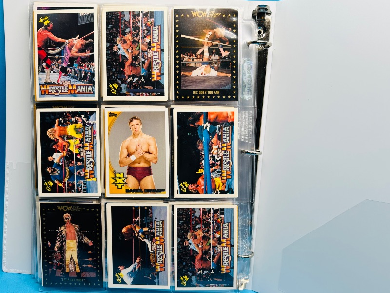 Photo 1 of 699967…final sale no returns/refunds -180 mixed wrestling cards in binder 
