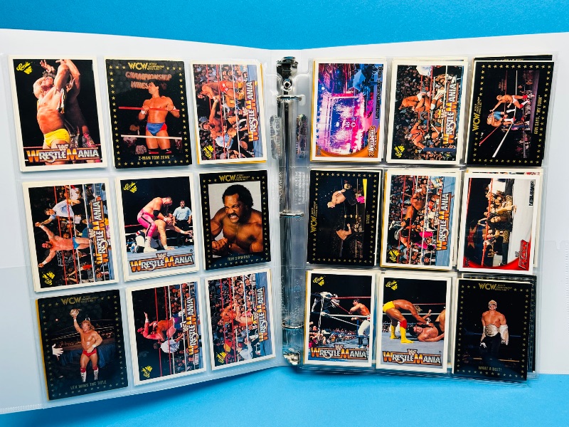 Photo 1 of 699967…final sale no returns/refunds -180 mixed wrestling cards in binder 