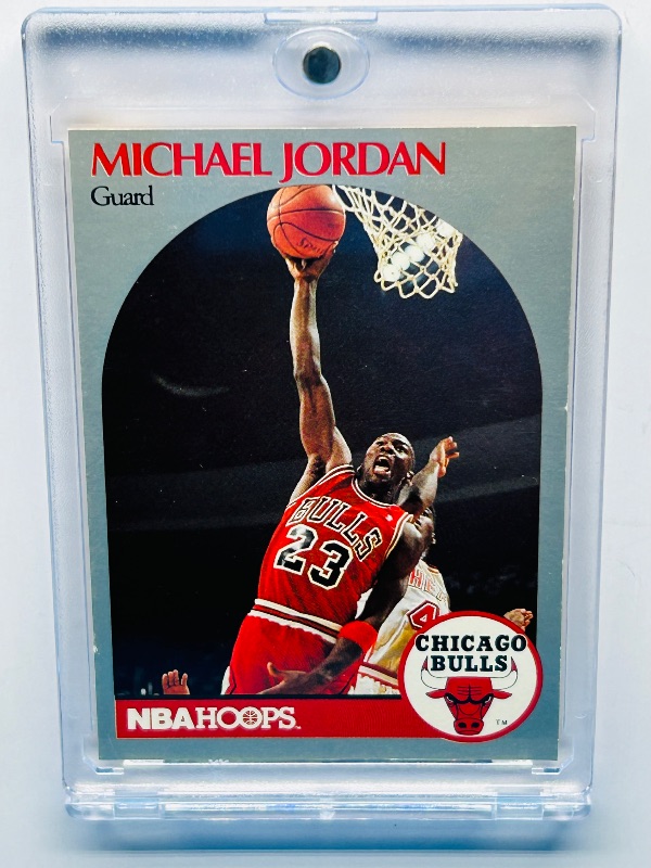 Photo 1 of 699970…Michael Jordan card 65  in hard plastic case