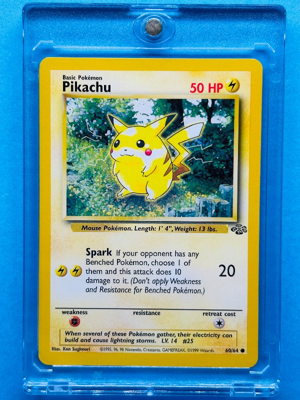 Photo 1 of 699980…Pokémon Pikachu card  in hard plastic case